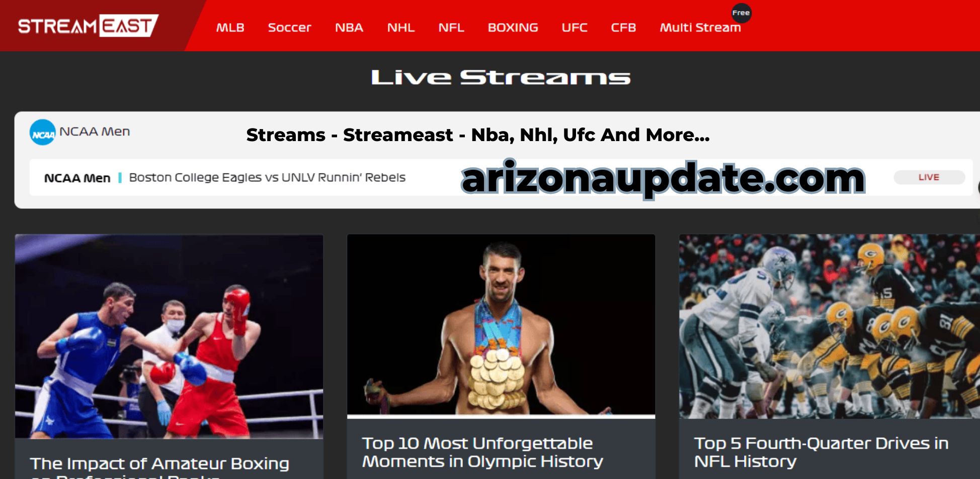 5+ Live Sports! Stream NBA, NHL, UFC & More on Streameast (Free!)